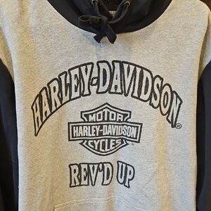 Harley-Davidson Gray and Black Hoodie